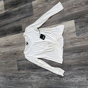 Cream Vera Wang long sleeve top Medium